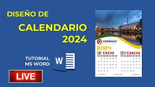 Diseño de Calendario 2024 en Ms Word [upl. by Minica]