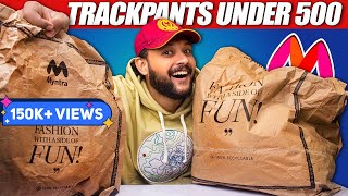 BEST TRACK PANTSJOGGERS UNDER 500 on MYNTRA 🔥 Mens Haul Review 2023  Highlander Kook n Keech [upl. by Affer]