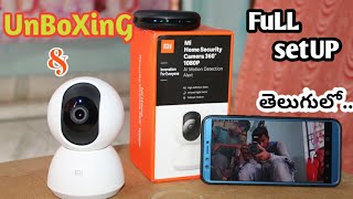 Xioami Home Security Camera 360° Unboxing amp Full Setup in telugu [upl. by Mhoj]