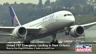 United Airlines Boeing 787 Dreamliner Makes Emergency Landing ATC Audio [upl. by Donatelli]