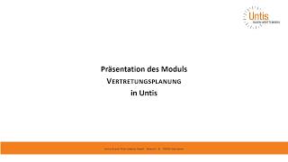 Vorstellung des Moduls Vertretungsplanung in Untis [upl. by Wrench]