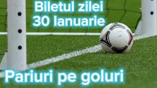 Pariuri analizate din fotbal pe biletul zilei Superbet azi 30 Ianuarie Ponturi GG sau 3 [upl. by Alamac]