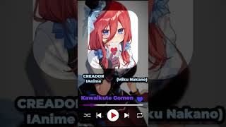 Kawaikute Homenb Miku Nakano  IA Cover cover aicover cancionesia mikunakano [upl. by Brnaby57]