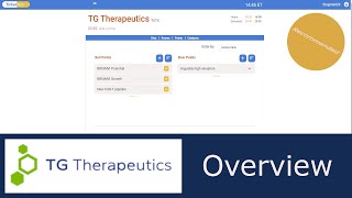 TG Therapeutics Overview  TGTX Recommended [upl. by Ettigirb]