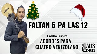 Faltan 5 pa las 12 Acordes para cuatro venezolano Prof Alis Cruces [upl. by Yevoc]