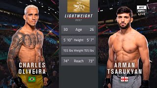 🔴 UFC 300 Charles Oliveira vs Arman Tsarukyan  Full Fight amp Highlights  Lightweight Bout [upl. by Tilford932]