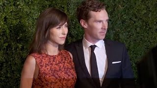 Benedict Cumberbatch and fiancee Sophie Hunter join stars at London Theatre Awards [upl. by Ulyram]