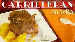 Carrilleras galtas en salsa de Pedro Ximénez  Cocina española [upl. by Diann]