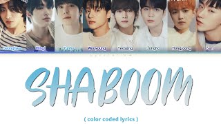 Ateez  Shaboom Colour coded lyrics [upl. by Airtened501]