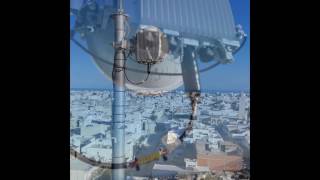 Installation dun lien microwave  faisceaux hertziens avec antenne de diametre 03 m et 38 GHZ [upl. by Lambertson]