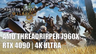 Monster Hunter Wilds Beta 4k  Threadripper 7960X  RTX 4090  128gb DDR56400  Game runs Great [upl. by Enilra]