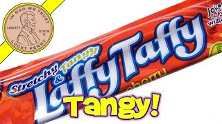 Wonka Laffy Taffy Stretchy amp Tangy Cherry Flavor  USA Candy Tasting [upl. by Hsirap]