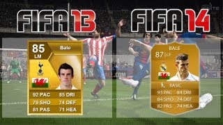 FIFA 14  OFFICIAL RATINGS  Messi Ronaldo amp Bale  FIFA 13 vs FIFA 14 [upl. by Anemolihp]