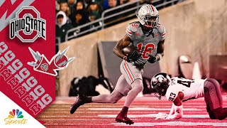 Heisman Finalist Marvin Harrison Jr highlights from Ohio States win v Michigan State  NBC Sports [upl. by Nicko]