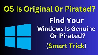 Your OS Is Original Or Pirated  Check Windows 10 Is Genuine Or Not Simple amp Quick Way [upl. by Wake375]