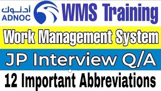 12 frequently asked Technical Abbreviation Questions and Answers for JP amp PA interview of ADNOC WMS [upl. by Ardnas370]