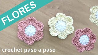 Cómo tejer flores a crochet super fáciles [upl. by Inglis]