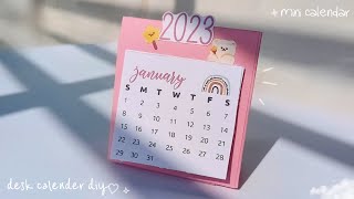 Mini desk calender of 2023 diy ✨ how to make calendar easily🗓️ aesthetic [upl. by Winn544]