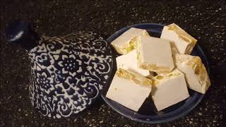 Nougat blanc aux fruits secs نوجا بيضاء باللوز و الفستق رائعة و ناجحة [upl. by Jochbed]