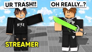 I Met a TOXIC STREAMER So I STREAM SNIPED Him Roblox Blade Ball [upl. by Ellainad]