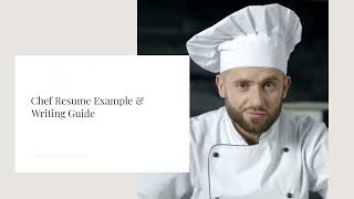 Chef Resume Example amp Writing Guide [upl. by Nylarej836]