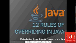 12 Rules of Overriding in Java [upl. by Debera]