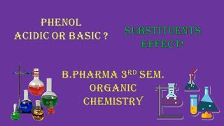 Acidity of phenol  Effect of substituent on acidity of phenol  Bpharma  Organic chemistry II [upl. by Kcirdde711]