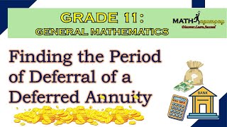 FINDING THE PERIOD OF DEFERRAL IN DEFERRED ANNUITIES [upl. by Jeritah]