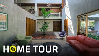 This Luxury Kerala House is Designed Around 4 Courts Home Tour [upl. by Annawat]