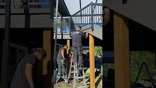 Installing fascia on the outside and inside of the beam [upl. by Nileuqcaj]