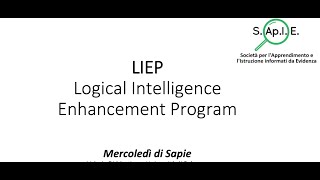 Sviluppare il pensiero logico il programma LIEP [upl. by Ittam815]