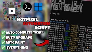 Not Pixel Automation Script  Auto Paint Auto Complete Task amp Everything  NotPixel By NOTCOIN [upl. by Anaerda989]