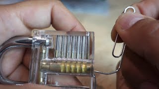 How to pick open a lock with paper clip  life hack [upl. by Embry]