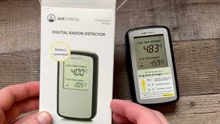 Airthings Corentium Home Radon Detector 223 Portable Lightweight Review [upl. by Elmira]