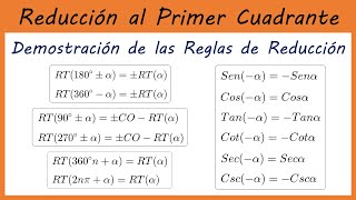 DEMOSTRACIÓN DE LAS REGLAS DE REDUCCIÓN  REDUCCIÓN AL PRIMER CUADRANTE 4 [upl. by Ylecic]