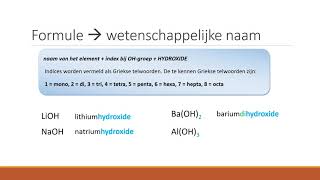 Anorganische verbindingen hydroxiden [upl. by Duomham]