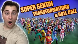 FIRST TIME Reacting To All Super Sentai Transformations and Roll Calls [upl. by Ordisy]