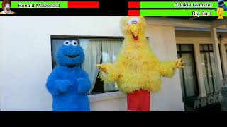 Ronald McDonald vs Cookie Monster and Big bird with healthbars [upl. by Watson]