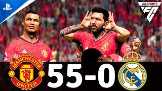 FC 24 Gameplay Man United 550 Real Madrid Ft Messi Ronaldo Mbappe Haaland Neymar Bellingham [upl. by Aniale]