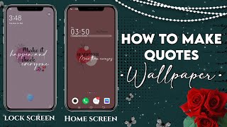 How to Make own quotes wallpaper🌸 Hitis Creation  using Picsart and phonto [upl. by Assereht]