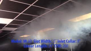 MLAD 24” Linear AntiStrat HeatCool Changeover Diffuser Smoke Test [upl. by Avat149]