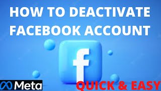 How to DeactivateDisable Facebook Account [upl. by Kerred]