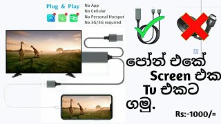 Mirror The Phone Screen To TV In Sinhala [upl. by Noxin]