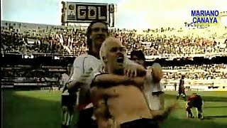 Gol del Chacho Coudet a Newells y festejo canalla  River 2 Newells 0 Ap 2001 [upl. by Descombes]