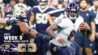 Baltimore Ravens vs New Orleans Saints  2022 Week 9 Highlights [upl. by Trubow139]