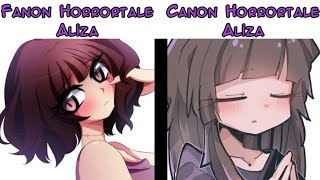 Fanon Horrortale Aliza Vs Canon Horrortale Aliza [upl. by Agem]