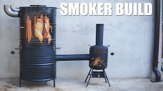 SMOKER Build from metal BARRELS [upl. by Tertia]