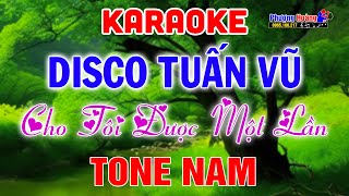 Karaoke Tuấn Vũ Cho Tôi Được Một Lần Tone Nam Bm  Phượng Hoàng Kara [upl. by Barnard453]