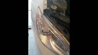 2012 Chrysler 200 headlight bulb replacement The EASY way [upl. by Bil468]