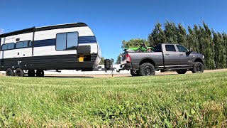 Carli Suspension leveling kit First Impressions while towing [upl. by Dnomasor]